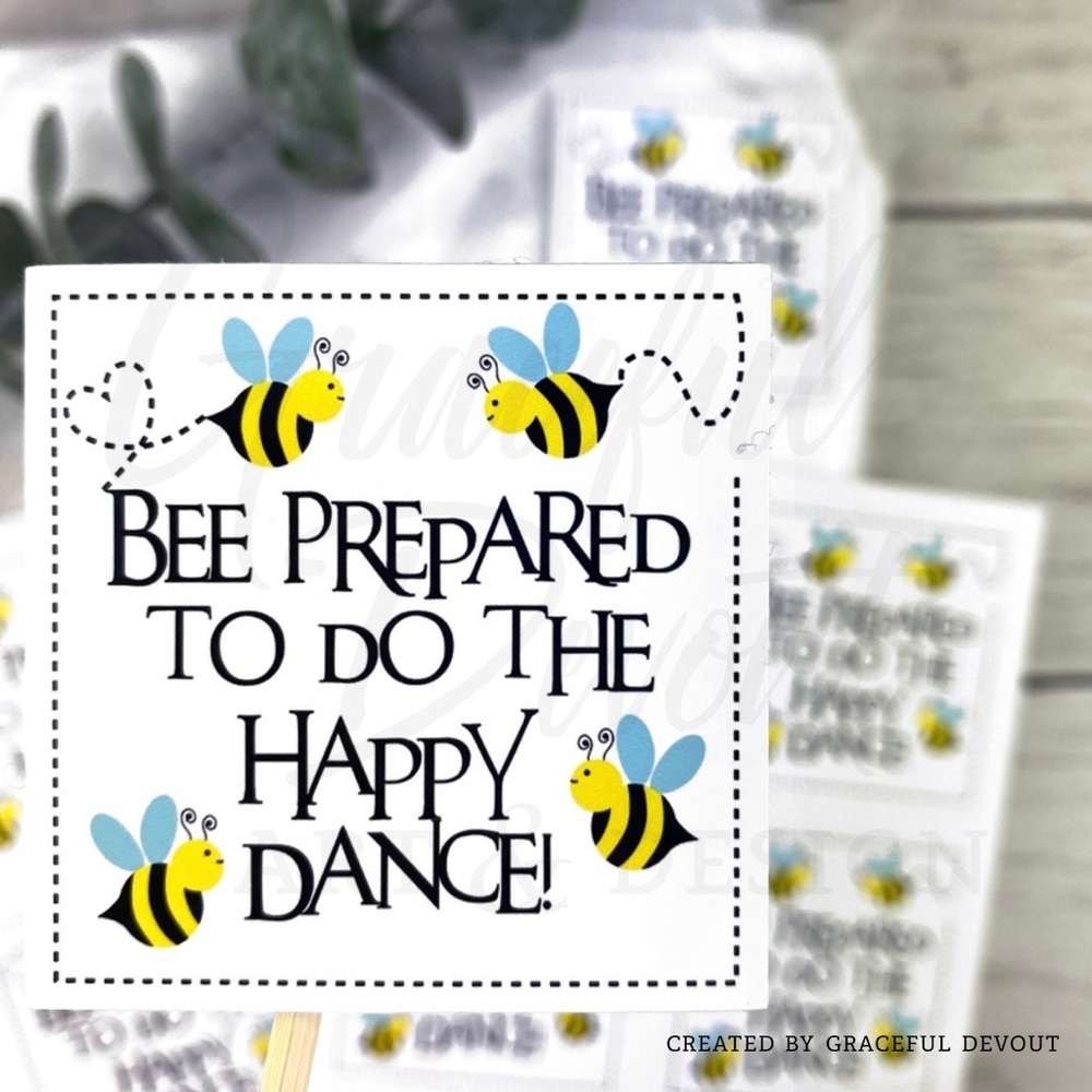 πBee Prepared To Do The Happy Dance! - 2" (inches) (48ct.) Stickers - Picture 3 of 5